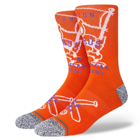 2023 Houston Astros "Hey Batter" Stance MLB Baseball Socks Large Men's 9-13 Cover