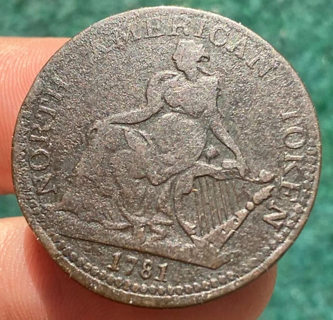 1781 North American Ship Commerce Token Copper Coin Cover