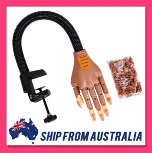 Nail Art Practice Hand w/ 100 Replacement Tips Flexible Stand Clamp Trainer3139A - Picture 1 of 7