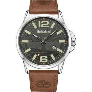 Timberland Reloj Hombre Bernardston Caja De Acero 46 Mm De Cuero Marrón Con Logo - Imagen 1 de 4