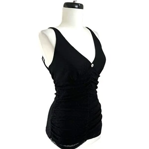 Express Y2K Lace Mesh Top Sz S Jeweled Sheer Whimsigoth Fairy Grunge Coquette - Picture 1 of 14