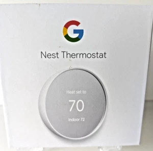 Google Nest WiFi Smart Thermostat - Snow White (Open Box) GAO-1334US - Picture 1 of 13