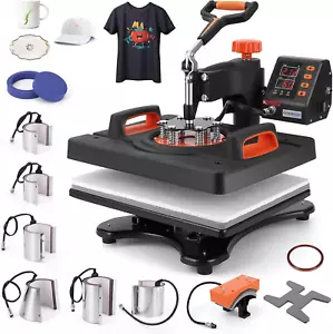 Prensa Sublimacion De Calor Térmica Para Camisetas Tazas Gorras y Platos 12 x 15 - Foto 1 di 12