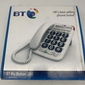 BT Big Button 200 Corded Phone with Handsfree Speaker - - Zdjęcie 1 z 4