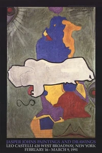 Jasper Johns 'Green Angel' 1990 Exhibition poster for Leo Castelli Gallery. - Picture 1 of 1