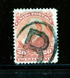 KMC4076-Kanada #46 (C632) Queen Victoria 20¢ zinnoberrot, 1893, U, sehr guter Erhaltungszustand, CV$125,00 - Bild 1 von 2