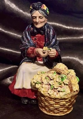 Signed 1930/40s Royal Doulton Figurine L. Harradine Primroses HN1617 Mint Rare - Image 1 of 4