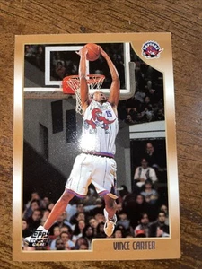 Tarjeta de radiocontrol Topps Rookie Vince Carter 1998-99 #199 Toronto Raptors - Imagen 1 de 2