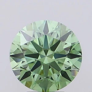 2.74 Ct Round Cut Lab Created IGI Certified Diamond Fancy Vivid Green Color VS2 - Picture 1 of 11