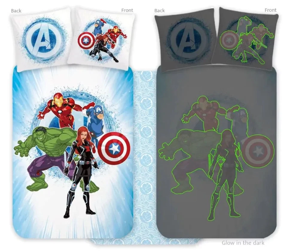 Marvel Avengers glow-in-the-dark Quilt Cover Set - Toddler Bed Size - image 1 of 1