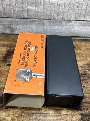 Vintage Realistic Electret Condenser Stereo Microphone 33-919A Untested - Image 1 of 4