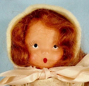 Nancy Ann Storybook Doll Saturday's Child #185 Bisque Frozen Leg OB Pink Gown - Picture 1 of 11