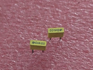 10pcs 10nF 100V Polyester Polypropylene Film Capacitors Thomson - Imagen 1 de 2