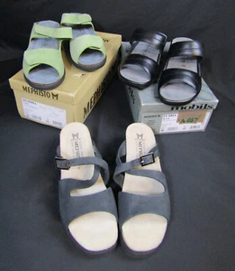 NIB MEPHISTO WOMEN'S LEATHER SANDALS LIME SANDALBUCK, BLACK MOBILS, AIR-RELAX 11 - Picture 1 of 37