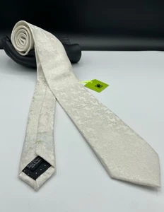 Giovanni Testi Men's 100% Microfiber Tie ~ Ivory ~ Paisley ~ Formal Wear! - Picture 1 of 6