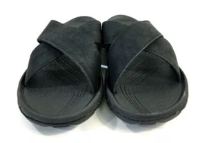 London Fog Mens Slide Slipper Comfortable Sandal Size 9 Black Beach Boat Shoes - Picture 1 of 7