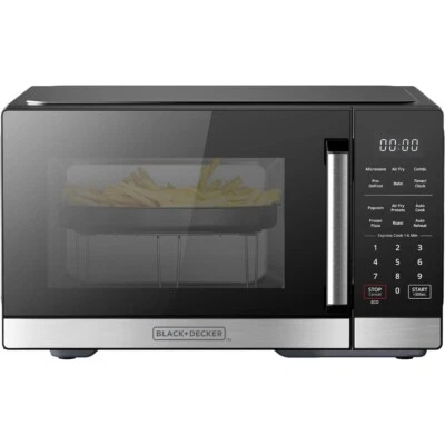 Horno microondas 5 en 1 BLACK+DECKER con freír al aire, combinar, hornear, asar precios Foto 1 de 4