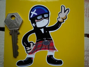 Scottish Rider Puddingbecken Helm Motorrad Bike Auto Schottland Aufkleber 3,5" - Bild 1 von 1