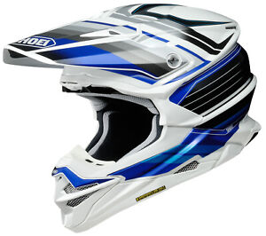 Shoei VFX-EVO Pinnacle MX Motocross Off Road Helmet White/Blue ALL SIZES NEW