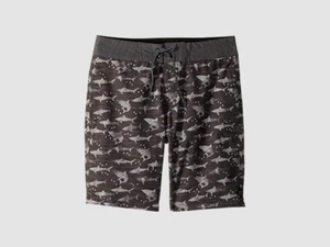 $59 Rip Curl Boy's Gray Single Fin Layday Printed Boardshorts Swimwear Size 29 - Picture 1 of 2