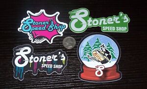 4 - Différents originaux Stoner's Speed Shop - Autocollants NHRA Hot Rod Nascar