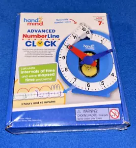Hand2Mind Reloj Avanzado de Númeración - Reloj de Enseñanza de Tiempo para Niños - Imagen 1 de 7