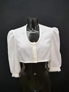Gr.38 Dirndlbluse Vintage süße Bluse für Dirndl Polyester mit Spitze B9097 - Bild 1 von 5