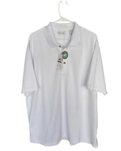 New Cubavera Size 2X White Poly Polo Shirt - Picture 1 of 9