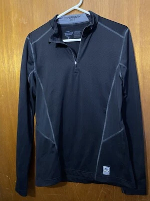 Nike M Pro Combat Hyper Warm Lite Dri-Fit Women’s Long Sleeve Top Black 1/4 Zip - Image 1 of 4