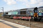 PHOTO  CO-CO DIESEL CLASS 66/4 LOCO NO 66416 STABLED WITH SISTER LOCO 66424 BOTH