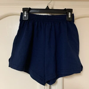 Girls Soffe Cotton Gym Dance Shorts Sz L Navy Blue Excellent Condition! - Picture 1 of 4