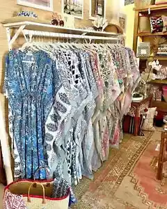Wholesale Lot of Long Kaftan Indian Women Dress Boho Cotton Caftan Maxi Gown - Picture 1 of 6