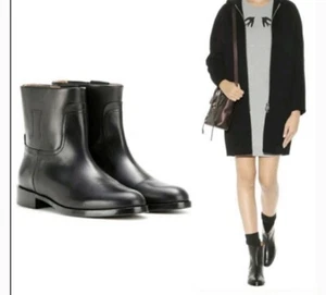 Rag & Bone Holly Boots Womens US 6 EU 36.5 Black Leather Ankle Made In Italy - Picture 1 of 11