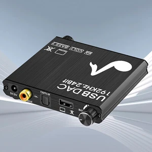 Optischer Digital-Analog-Audio-Wandler DAC 192KHz Koaxial Cinch USB Sound Caruy - Bild 1 von 7