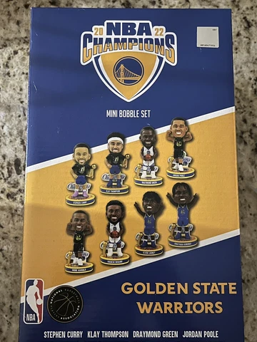 FOCO Golden State Warriors 2022 NBA Champions Mini Bobblehead Boxed Set Cover