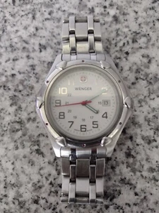 Wenger Men's Watch. Silver. Glow in Dark. Water Resistant. Swiss Made.  - Picture 1 of 6