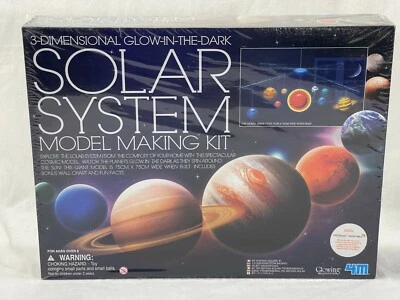 4M 3D Glow in the Dark Solar System Mobile Model Making Kit Planets Space Sealed - Image 1 of 4