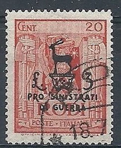 1944 ÄGÄIS DEUTSCHE BESETZUNG GEBRAUCHT LINKS 20 C - RR7824-3 - Bild 1 von 1
