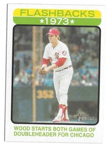 2022 Topps Heritage WILBUR WOODS Baseball Flashbacks - Chicago White Sox- #BF-13 - Bild 1 von 1