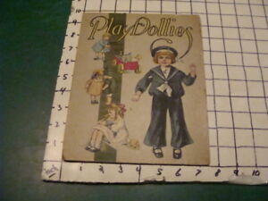 Vintage PLAY DOLLIES book cover only, OLD BUT UNDATED