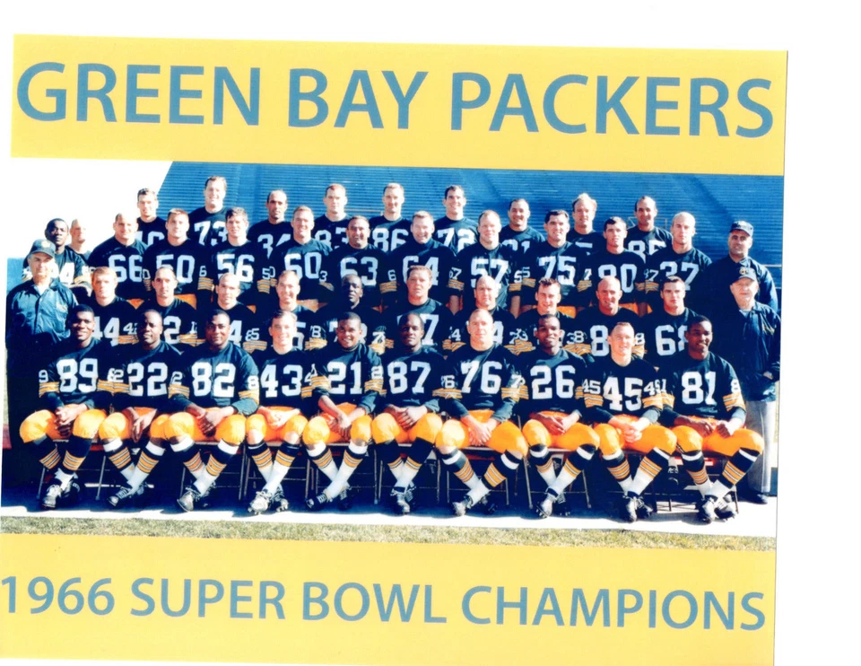 1966 WORLD CHAMPION GREEN BAY PACKERS  8X10 TEAM PHOTO  FOOTBALL SUPER - Image 1 of 1