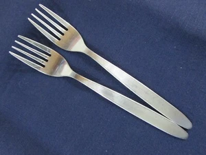 SET 2 INDIVIDUAL SALAD FORKS! Vintage IKEA stainless: IKE2 TAB pattern: LOVELY - Picture 1 of 5