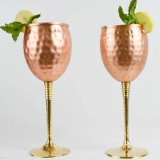 Copper Wine Glass Cocktail Goblet Wine Whisky Serving Hotels Restaurant Set