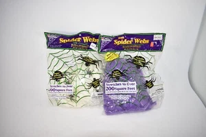 Vintage White & Purple Spider Web Stretches over 200 Square Feet 2001 - Picture 1 of 5