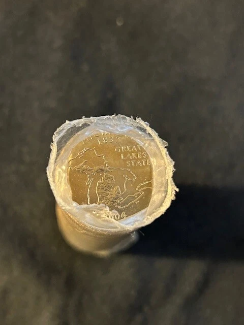 2004 Michigan "P" State Quarter Bank Roll (T/T Roll) - Image 1 of 1