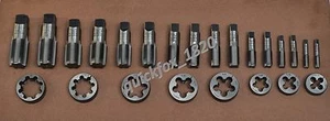 24x BRITISH STANDARD PIPE TAPS & DIES SET 1/8" TO 1" BSP HIGH CARBON STEEL. - Picture 1 of 1