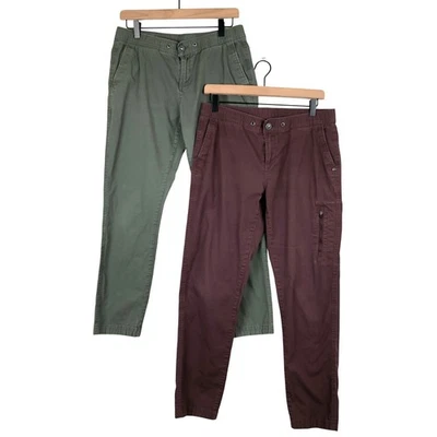 VUORI Ripstop Cargo Pants Lot of 2 Women's Sz M Green Plum Organic Cotton - Image 1 of 4