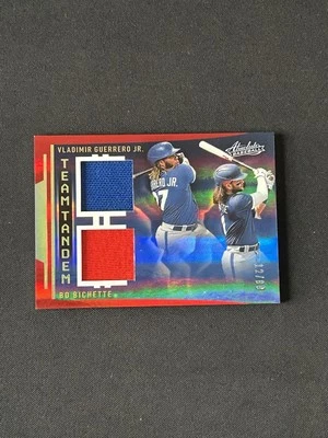 2022 Panini Absolute Team Tandem #TTM-VB Guerrero/Bichette /99 - Image 1 of 3