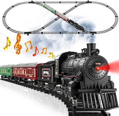 Train Set, Remote Control Train Toys with Luxury Track & Glowing Passenger Carri - Image 1 of 4