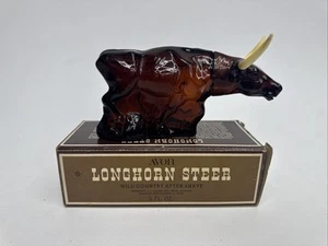 AVON 1975 - LONGHORN STEER - WILD COUNTRY AFTER SHAVE FULL W/ORIGINAL BOX 5 OZ - Picture 1 of 6